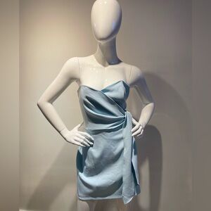 Strapless wrap dress